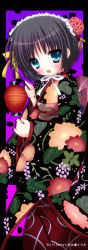 Rule 34 | 1girl, blush, flower, gothic lolita, hair flower, hair ornament, ikoku meiro no croisee, japanese clothes, kimono, lantern, lolita fashion, rokudou itsuki, solo, wa lolita, wreathlit69