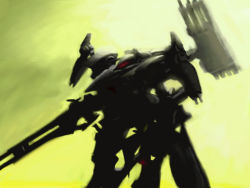 Rule 34 | armored core, armored core: for answer, from software, gradient background, mecha, no humans, robot, solo, unsung