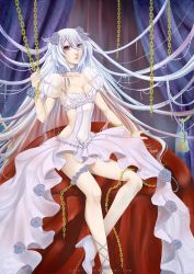 Rule 34 | 00s, 1girl, breasts, chain, dress, high heels, highres, long hair, pandora hearts, shoes, white hair, will of the abyss