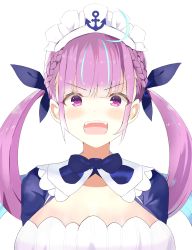 Rule 34 | 1girl, absurdres, asagiri charlotte, breasts, highres, hololive, huge filesize, large breasts, long hair, maid, maid headdress, md5 mismatch, minato aqua, minato aqua (1st costume), open mouth, purple eyes, purple hair, resolution mismatch, solo, source smaller, transparent background, virtual youtuber, white background