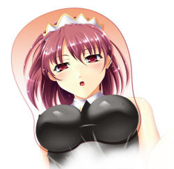 Rule 34 | 00s, 1girl, breast mousepad, breasts, cecily cambell, covered erect nipples, large breasts, mizunomidori, mousepad, mousepad (medium), red eyes, red hair, seiken no blacksmith, short hair, solo