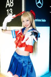 Rule 34 | absurdres, aino minako, bishoujo senshi sailor moon, cosplay, highres, kyoko, sailor v, sailor v (cosplay), tagme