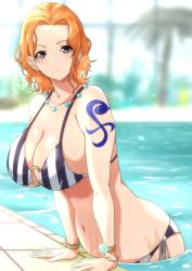 Rule 34 | 1girl, breasts, highres, large breasts, nami (one piece), one piece, one piece: strong world, orange hair, solo