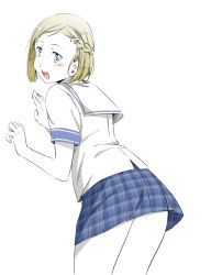 Rule 34 | 1girl, boku (akamedou), original, school uniform, solo, twitter, white background