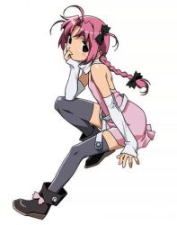 Rule 34 | 00s, 1girl, ahoge, ankle boots, black thighhighs, blush stickers, boots, bow, braid, brown eyes, detached sleeves, elbow gloves, female focus, full body, gloves, hair bow, jpeg artifacts, lowres, nakahara komugi, nurse witch komugi-chan, pink hair, simple background, sitting, solo, soul taker, thighhighs, zettai ryouiki