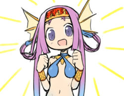 Rule 34 | 1girl, blue eyes, blush, breasts, criss-cross halter, fins, halterneck, head fins, long hair, mermaid, monster girl, nietzsche (yggdra union), open mouth, purple hair, simple background, small breasts, solo, white background, yggdra union