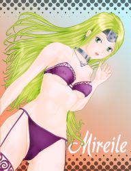 Rule 34 | 1girl, blonde hair, bra, choker, circlet, dragon quest, dragon quest vi, earrings, green eyes, highres, jewelry, lingerie, long hair, mireyu, open mouth, panties, plumsyrup, solo, strapless, strapless bra, thighhighs, underwear, underwear only