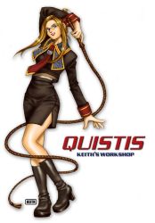 Rule 34 | 1990s (style), 1girl, blonde hair, boots, character name, final fantasy, final fantasy viii, full body, glasses, keith (artist), keith (keith&#039;s workshop), military, military uniform, pencil skirt, quistis trepe, skirt, smile, solo, uniform, whip, white background