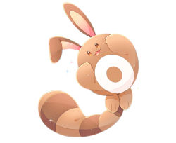 Rule 34 | 26tumugi, brown eyes, commentary request, creatures (company), full body, game freak, gen 2 pokemon, looking at viewer, nintendo, no humans, open mouth, pokemon, pokemon (creature), sentret, simple background, smile, solo, sparkle, toes, white background