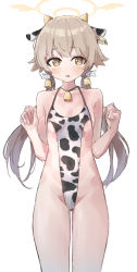 Rule 34 | 1girl, animal print, blue archive, cow print, epi zero, hifumi (blue archive), highres, solo, swimsuit