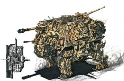 Rule 34 | absurdres, alternate universe, balkenkreuz, camouflage, cannon, chenlongque, commentary, comparison, concept art, cross, english commentary, germany, gun, highres, light, machine gun, machinery, mecha, military, military vehicle, multiple views, original, robot, scan, sketch, the man in the high castle, traditional media, walker (robot), weapon, wehrmacht, wolfenstein (series), world war ii