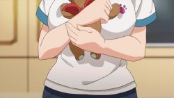 Rule 34 | animated, animated gif, breasts, huge breasts, kushiya inaho, maken-ki!, screencap, takami akio