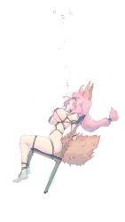 Rule 34 | 1girl, animal ear fluff, asphyxiation, bdsm, bikini, bondage, bound, breasts, drowning, fate/extra, fate/grand order, fate (series), fox girl, fox tail, highres, large breasts, rou (rou22), solo, swimsuit, tail, tamamo (fate), tamamo no mae (fate/extra), underwater