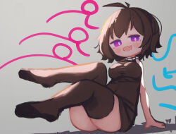 Rule 34 | 1girl, antenna hair, asymmetrical wings, black dress, black thighhighs, blue wings, breasts, bright pupils, chii (tsumami tsumamare), commentary, dress, fang, full body, grey background, highres, houjuu nue, looking at viewer, medium breasts, open mouth, purple eyes, simple background, skin fang, sleeveless, sleeveless dress, solo, thighhighs, touhou, white pupils, wings
