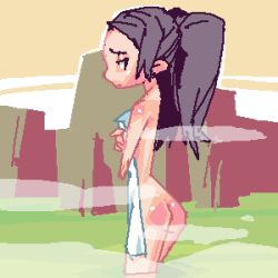 Rule 34 | bath, lowres, outtake, ponytail, tagme, towel