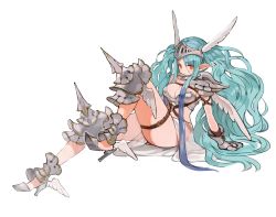 Rule 34 | 1girl, absurdres, aqua hair, armor, blue hair, breasts, cleavage, closed mouth, commentary, dress, expressionless, feathered wings, forehead, full body, gauntlets, green hair, helmet, high heels, highres, kkaebing, knee up, large breasts, long hair, looking at viewer, multicolored hair, original, parted bangs, pointy ears, red eyes, see-through, see-through dress, shoulder armor, simple background, single bare shoulder, single shoulder pad, solo, streaked hair, symbol-only commentary, thigh strap, thighs, twintails, two-tone hair, valkyrie, very long hair, white background, white dress, winged footwear, winged helmet, wings