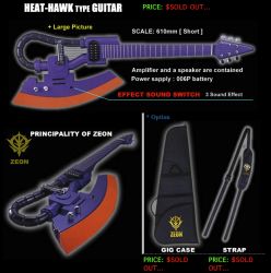 Rule 34 | axe, electric guitar, epic, guitar, gundam, heat hawk, instrument, mobile suit gundam, no humans, photo (medium), weapon, zaku, zeon