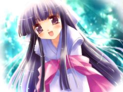 Rule 34 | 1girl, arisaka matsuri, black hair, japanese clothes, kimono, kocha, ko~cha, long hair, solo, yuibashi