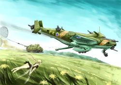 Rule 34 | 1girl, aircraft, airplane, ass, bad id, bad pixiv id, blurry, caterpillar tracks, depth of field, fairy, flower, military, military vehicle, parachute, solo, vehicle, vehicle focus, yrafy