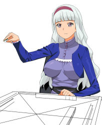 Rule 34 | 00s, 1girl, a1 (initial-g), board game, breasts, holding, holding mahjong tile, idolmaster, idolmaster (classic), large breasts, long hair, mahjong, mahjong tile, playing games, purple eyes, shijou takane, solo, white hair