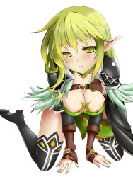 Rule 34 | absurdres, boots, breasts, cleavage, elf, elsword, highres, large breasts, long hair, pointy ears, rena erindel, tagme, thigh boots, thighhighs