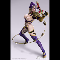 Rule 34 | 1girl, 3d, breasts, female focus, highres, huge breasts, isabella valentine, short hair, solo, soul calibur, soulcalibur, soulcalibur iv, sword, third-party edit, weapon, whip sword