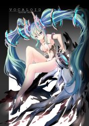 Rule 34 | 1girl, absurdly long hair, absurdres, aqua hair, breasts, cleavage, cleavage cutout, clothing cutout, comic, copyright name, hair between eyes, hatsune miku, hatsune miku (append), high heels, highres, large breasts, long hair, navel, purple eyes, sideboob, sketch, solo, twintails, very long hair, vocaloid, vocaloid append, zheyi parker