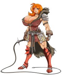 Rule 34 | 1girl, breasts, castlevania (series), heterochromia, highres, huge breasts, marrazan, original, serious, simple background, solo, tagme, weapon, whip
