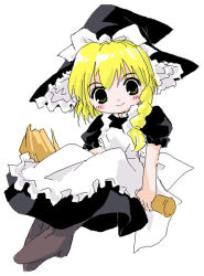 Rule 34 | 1girl, blonde hair, female focus, full body, hat, kirisame marisa, shaomin, simple background, solo, touhou, white background, witch, witch hat