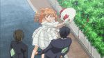 Rule 34 | 10s, 1girl, 2boys, animated, animated gif, bouquet, character request, flower, golden time, lowres, multiple boys, outdoors, tagme