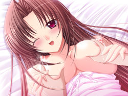 Rule 34 | 00s, 1boy, 1girl, anejiru, arm up, atelier kaguya, bare shoulders, bed, bed sheet, bedroom, blush, grabbing another&#039;s breast, breast hold, breast press, breasts, breasts out, breasts squeezed together, brother, brother and sister, center opening, choco chip, cleavage, clothed sex, clothing aside, collarbone, couple, day, dutch angle, eyelashes, game cg, grabbing, hair between eyes, hetero, incest, indoors, lactation, large breasts, light rays, long hair, looking at viewer, lying, milk, nipples, no bra, off shoulder, on back, on bed, one eye closed, open clothes, open mouth, own hands clasped, own hands together, pov, pov hands, red eyes, red hair, ribbon, sex, shade, shirakawa ryouko, siblings, sister, sleeveless, smile, solo focus, stomach, string, sunbeam, sunlight, sweat, sweatdrop, tongue, upper body, very long hair, wet