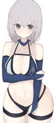 Rule 34 | 1girl, arm under breasts, bikini, black bikini, blue bikini, blush, braid, breast hold, breasts, bridal gauntlets, cleavage, closed mouth, collarbone, commentary request, cowboy shot, green eyes, grey background, grey hair, hand on own arm, hiepita97, highres, hololive, large breasts, legs apart, looking at viewer, mismatched bikini, mole, mole on breast, navel, shirogane noel, shirogane noel (summer 2020), short hair, simple background, smile, solo, standing, stomach, swimsuit, thigh strap, thighs, virtual youtuber, white bikini, wide hips