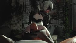 Rule 34 | 1boy, 1girl, 3d, aged down, animated, ass, back cutout, black thighhighs, blindfold, bob cut, clothing cutout, feet, footjob, hairband, highleg, highleg leotard, kaogum, leotard, looking at viewer, looking back, nier (series), nier:automata, penis, puffy sleeves, short hair, skindentation, soles, sound, thighhighs, toes, two-footed footjob, uncensored, video, white hair, 2b (nier:automata)
