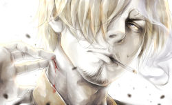 Rule 34 | 1boy, cigarette, hair over one eye, lorenamgrim, male focus, one piece, realistic, sanji (one piece), solo
