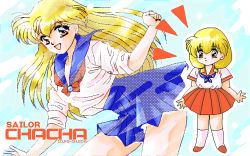 Rule 34 | 1990s (style), akazukin chacha, blonde hair, chacha, deformed, magical princess, uniform