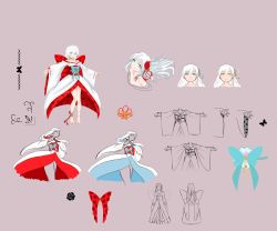 Rule 34 | 1girl, absurdres, barefoot, blue eyes, clothes, concept art, feet, highres, japanese clothes, original, pinkisch, toes, white hair