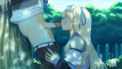 Rule 34 | 1boy, 1girl, blonde hair, evenicle, game cg, green eyes, nipples, penis, riche (evenicle), uncensored
