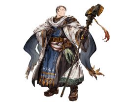 Rule 34 | 10s, 1boy, belt, boots, brown hair, cape, closed eyes, feathers, full body, glasses, gloves, granblue fantasy, hazen (granblue fantasy), male focus, minaba hideo, official art, scarf, solo, staff, transparent background