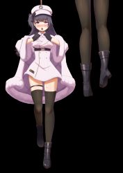 Rule 34 | 1girl, absurdres, asphyxiation, azur lane, black gloves, black hair, blush, boots, breasts, buttons, choking, coat, double-breasted, female focus, full body, gloves, hanged, hanging, hat, highres, long hair, one side up, pamiat merkuria (azur lane), peril, punishment, restrained, rolling eyes, rope, saliva, solo, strangulation, sweat, tagme, tears, thigh strap, thighhighs, tongue, wide sleeves