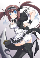 Rule 34 | 00s, airi (queen&#039;s blade), airi (queen's blade), airi (the infernal temptress), black thighhighs, breasts, cleavage, maid, naitou, naitou kouse, panties, queen&#039;s blade, solo, thighhighs, underwear