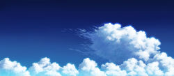 Rule 34 | absurdres, aoha (twintail), blue theme, cloud, day, highres, monochrome, no humans, original, scenery, sky