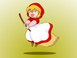 Rule 34 | 1990s (style), akazukin chacha, broom, chacha, flying, highres, open mouth