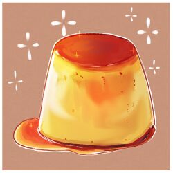 Rule 34 | byellowlight, food, food focus, no humans, original, pudding, sparkle, syrup