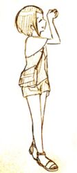 Rule 34 | 1girl, digimon, female focus, happy, shorts, smile, solo, yagami hikari