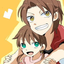 Rule 34 | 1boy, 1girl, brother and sister, daimon chika, daimon masaru (digimon savers), digimon, looking at viewer, siblings, smile