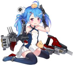 Rule 34 | 1girl, aged down, ahoge, azur lane, bare shoulders, black thighhighs, blush, clothes writing, crying, dress, elbow gloves, eyebrows, eyelashes, flat chest, full body, gloves, gradient hair, hair ornament, hairclip, happy, helena (azur lane), lena (azur lane), long hair, machinery, manjuu (azur lane), maya g, multicolored hair, official art, parted lips, pink eyes, purple hair, short dress, side slit, smile, solo, spoken squiggle, squiggle, thighhighs, transparent background, turret, twintails, two-tone hair, underwear