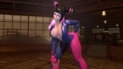 Rule 34 | 10s, 1girl, 3d, animated, ass, bent over, black hair, bodysuit, bouncing, bouncing breasts, breasts, capcom, catsuit, cleavage, drill hair, female focus, fingerless gloves, gloves, han juri, hand on own hip, hand on knee, high collar, indoors, large breasts, looking at viewer, looping animation, nail polish, open clothes, pink bodysuit, pink eyes, pink gloves, presenting, purple bodysuit, seductive smile, shaking, shiny clothes, shiny skin, short hair, sidelocks, skin tight, smile, solo, source filmmaker (medium), standing, street fighter, street fighter v, teasing, twin drills, unzipped, video, zenu
