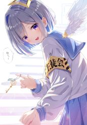 Rule 34 | 1girl, absurdres, amane kanata, angel wings, armband, blue hair, blue sailor collar, blue skirt, blush, colored inner hair, commentary, feathered wings, grey hair, halo, highres, holding hands, hololive, key, long sleeves, looking at viewer, mei am0, mini wings, multicolored hair, open mouth, pink hair, pleated skirt, pov, pov hands, puffy long sleeves, puffy sleeves, purple eyes, sailor collar, school uniform, serafuku, shirt, short hair, sidelocks, single hair intake, skirt, smile, solo focus, star halo, streaked hair, translation request, virtual youtuber, white shirt, white wings, wings
