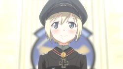 Rule 34 | animated, animated gif, cleft of venus, erica hartmann, nude filter, pussy, standing, strike witches, third-party edit, uncensored, world witches series