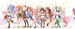 Rule 34 | + +, 10s, 2014, 6+girls, absurdres, animal ears, animal print, bird, blush, boar (chinese zodiac), braid, breasts, budget sarashi, byulzzi, cat ears, cat girl, cat tail, chick, chinese zodiac, cleavage, cow ears, cow girl, cow horns, cow tail, cutoffs, dog (chinese zodiac), dog ears, dog girl, dog tail, dragon (chinese zodiac), dragon horns, dragon tail, dress, eyepatch, goat ears, goat horns, gradient hair, heart, highres, hobby horse, horns, horse (chinese zodiac), horse ears, horse girl, horse tail, long hair, medium breasts, midriff, monkey (chinese zodiac), monkey ears, monkey tail, mouse ears, mouse tail, multicolored hair, multiple girls, one-piece swimsuit, open mouth, original, overalls, ox (chinese zodiac), pantyhose, pig ears, pig girl, pig tail, rabbit (chinese zodiac), rabbit ears, rat (chinese zodiac), rooster (chinese zodiac), sarashi, sheep (chinese zodiac), short hair, shorts, signature, small breasts, smile, snake (chinese zodiac), star (symbol), striped legwear, swimsuit, tail, tears, thighhighs, tiger (chinese zodiac), tiger ears, tiger print, tiger tail, twin braids, two-tone hair, underboob, wings